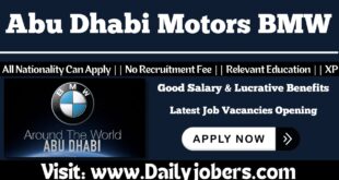Jobs At Abu Dhabi Motors BMW