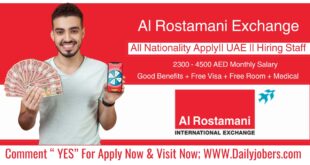 Al Rostamani Exchange Jobs