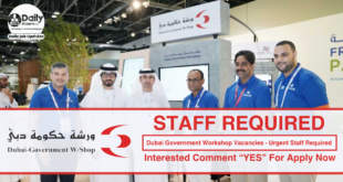 Dubai Government Workshop Vacancies