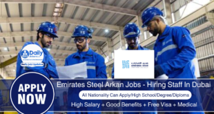 Emirates Steel Arkan Jobs